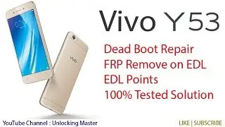 World's First Vivo 1606 Y53 Dead Boot Repair | Vivo Y53 EDL Points | Vivo 1606 Flashing Done 100%