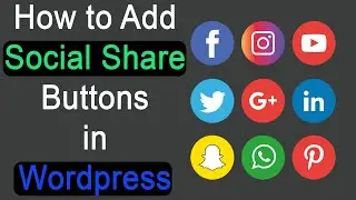 How to Add Social Media Share Button in Wordpress