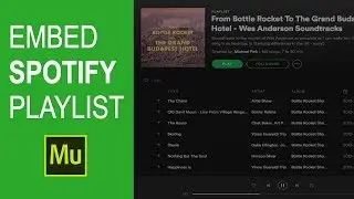 Embed Spotify playlist in Adobe Muse