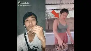 tetek besar lagi masak ayam goreng