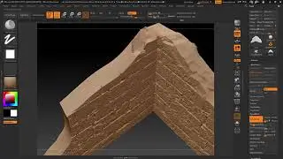 zbrush Sculpting cracks stone wall