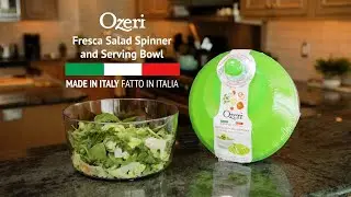 Ozeri Italian Made Fresca Salad Spinner and Serving Bowl, BPA-Free