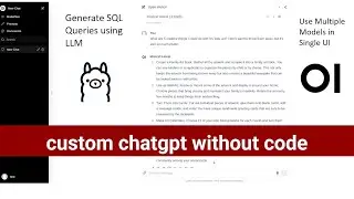 Build custom private chatgpt that produces SQL |  Custom LLM | Open Source LLM | Create Custom Model