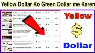 how to remove yellow dollar|Yellow Dollar Ko Green Dollar Me Kaise Karen|Yellow Dollar Kaise Hataye