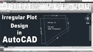 Irregular Plot in Autocad || How to plot Irregular Area in Autocad