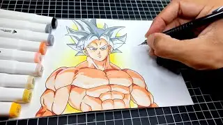 como desenhar o GOKU INSTINTO SUPERIOR - how to draw GOKU INSTINTO SUPERIOR - dragonball