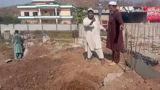 Excavation of foundations and column beams ll Faizan Ameer Ahl sunat masjis and madras kashmir