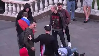 Болельщики на Манежной в 5 утра