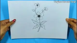 Flower design drawing with pencil/how to draw flower designs/flower designs drawing/flower designs