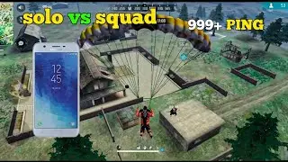 free fire solo vs squad Rank game play || 3gb Ram phone solo vs squad || free fire solo vs solo