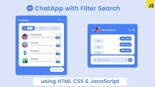 ChatApp with Filter Item/Search Filter using HTML CSS & JavaScript