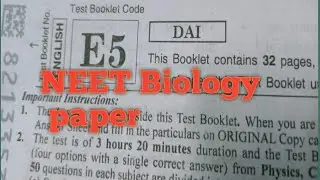 NEET 2023 || Question Paper|| Biology Question paper privious question paper#neet #shorts#bio#pyq