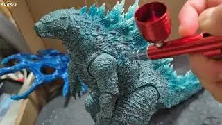 A sneak peek into Kowkis' designer repainting hiya energized godzilla #hiyatoys #godzilla