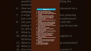 2024 - Oracle Interview Questions for QA Automation Engineers