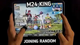 M24 KING VS 3 PRO PLAYERS | JOINING RANDOM PLAYERS FOR 1 VS 3 CHALLENGE | IPAD PRO 4-FINGERS CLAW