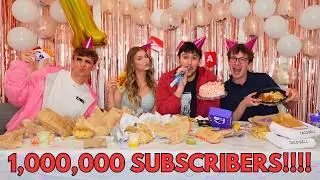 1 MILLION SUBSCRIBER ULTIMATE MUKBANG!!! FT. SCOTT, CARTER, & SYDNEY