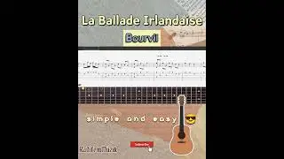 La Ballade Irlandaise by Bourvil [ Guitar Fingerstyle Tabs | Shorts ]