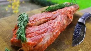 ЖАРИМ БОЛЬШОЙ КУСОК МЯСА на КАМНЕ 🔥🔥🔥