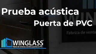 Prueba Acústica Puerta PVC Línea Ideal 2000 - Marca Aluplast