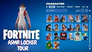 ASMR Fortnite Locker Tour! | gum chewing, controller sounds, whispering, etc.