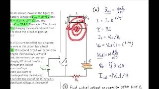 RC Circuit and Faraday's Law Example