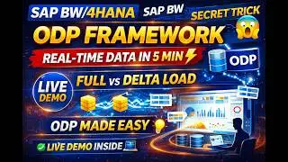 SAP BW/4HANA ODP Framework🚀| Real-Time Data Extraction Full Training | Step-by-Step 2026