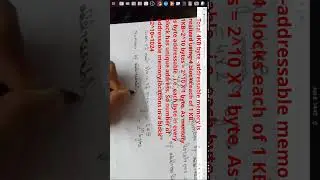 How to find number of addressable memory locations in a block of memory ? #vlog #shorts #youtube
