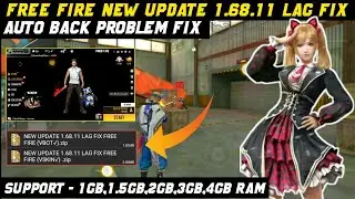 1.68.11 FREE FIRE NEW UPDATE LAG FIX CONFIG FILE || FREE FIRE LAG FIX 1GB RAM |FF LAG FIX VBOT VSKIN
