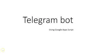 Telegram bot with Google Apps Script