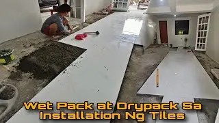 Tile Installation na ng Gamit ko ay Wet pack at Drypack Method sa Manipis na Topping+Project Update