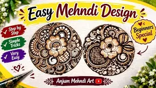 Easy Mehndi Design Tutorial 🌸 | Step by Step Simple Mehndi | Beginners Special 