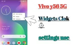 Vivo y56 5G widgets Clok ⌚ settings hidden features use