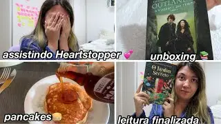 unboxing de livro, assistindo série Hearstopper e Malory Towers ( vlog 7 )