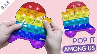 DIY POP IT AMONG US / DIY RAINBOW POP IT AMONG US / TIKTOK FIDGET TOYS / MIA ART & CRAFT