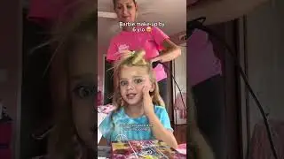 Barbie make-up by 6 y/o 🫶 yes or not ? 