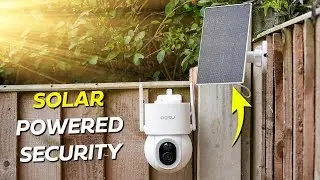 AOSU 5MP 360-Coverage Solar Battery WiFi Security Camera No Subscription