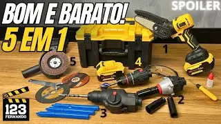 Spoiler KIT 5X1 FURADEIRA DE IMPACTO, CHAVE DE IMPACTO, MINI MOTOSERRA, MARTELETE E ESMERILHADEIRA