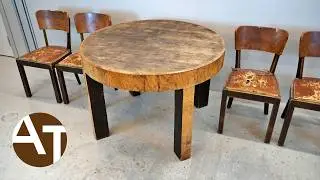 Watch how humble Art Deco dining set changes into shining pearl / furniture restoration