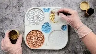 #2041 A Gorgeous Set Of Resin Coasters Which Catch Condensation