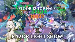 This is RAZOR'S Light Show! VS Spiral Abyss Top Half | Genshin Impact