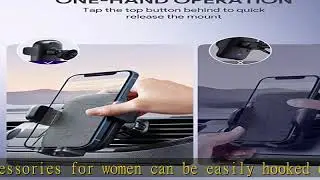 HHJ Phone Mount for Car [Super Stable & Easy] Upgraded Air Vent Clip Car Phone Holder Mount Fit for