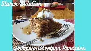 Quick and Easy VEGAN SHEET PAN PUMPKIN PANCAKES (VEGAN, WFPB, OIL FREE)
