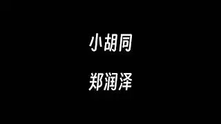 小胡同--郑润泽【不用我问太多 不必想理由 总不能一直纠缠】