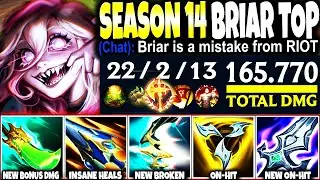 My New On-hit Briar Season 14 Top Build Guide SHOULDN'T BE ALLOWED TO EXIST 🔥 LoL Briar s14 Gameplay