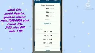 Cara mengecilkan resolusi foto produk