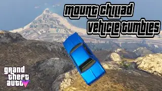 GTA 5 - Random Vehicles Tumble Down Mount Chiliad