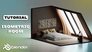 Cozy 3D Isometric Bedroom - Blender Timelapse Tutorial For Beginners