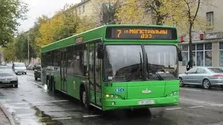 Барановичи.ПОЕЗДКА на АВТОБУСЕ мАз 107.466 (Гос.номер АВ 9085-1) МАРШРУТ 7
