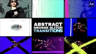 Abstract Grunge Glitch Seamless Transitions | Free After Effects 