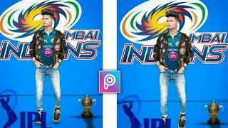 IPL Photo Editing | PicsArt IPL Team Photo Editing Tutorial | MI Team Photo Editing Face Add